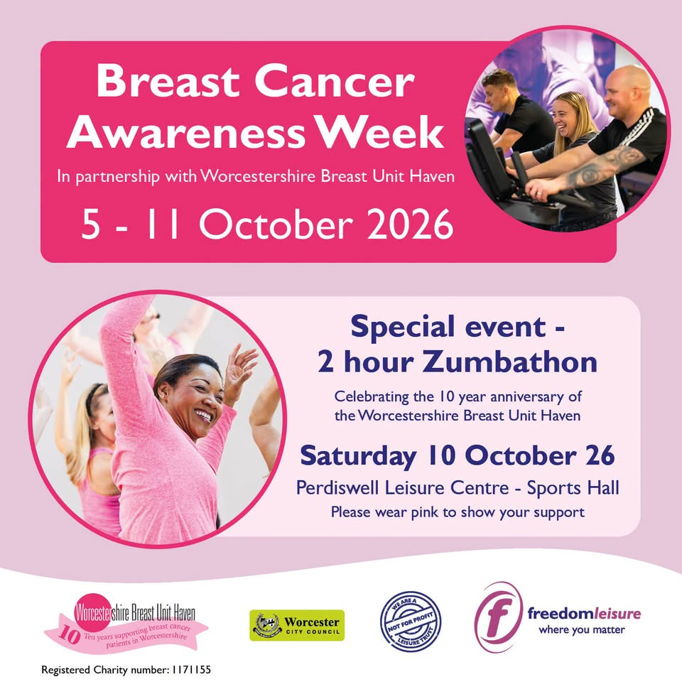 Freedom Leisure Perdiswell - Breast Cancer Awareness Week