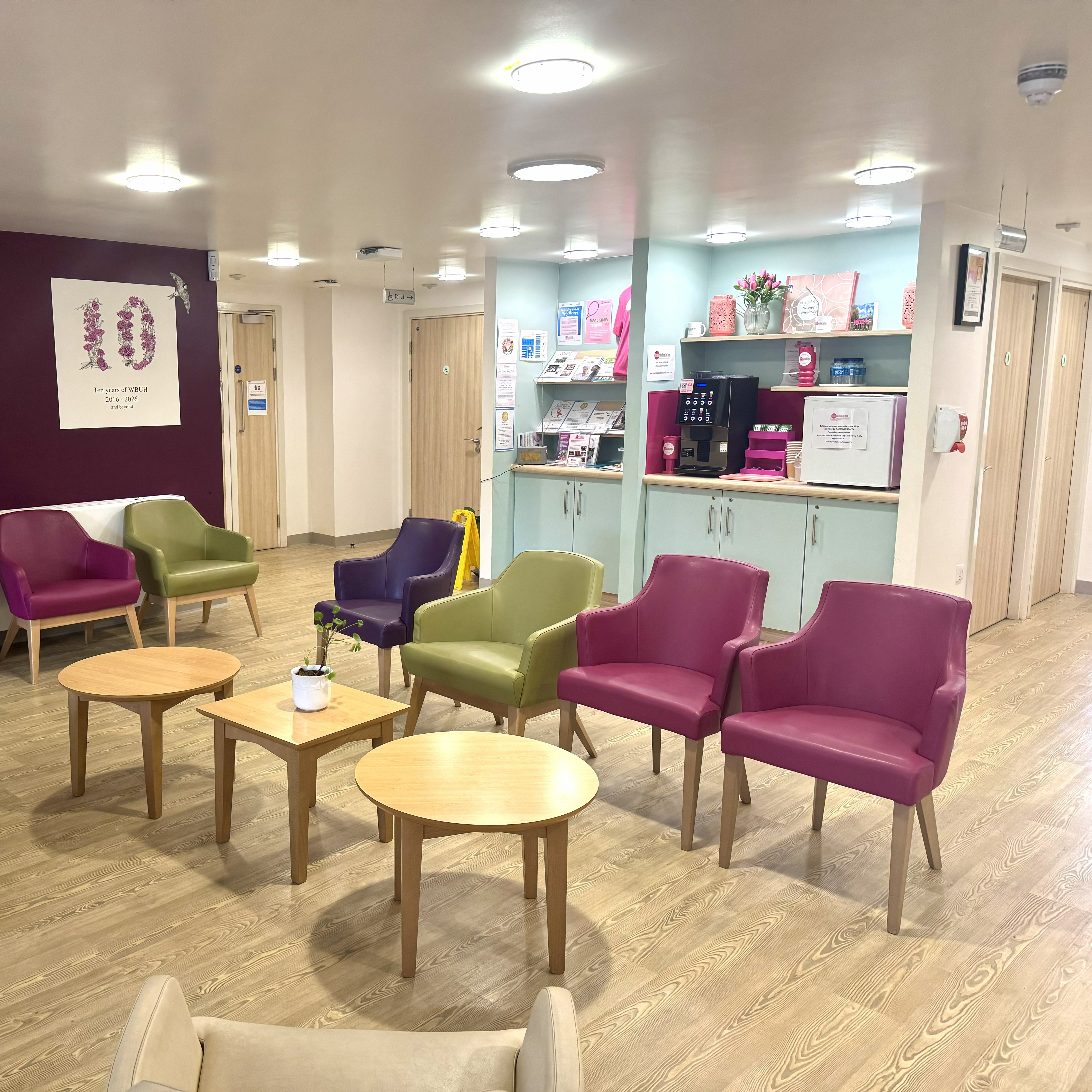 Waiting room at the Worcestershire Breast Unit Haven