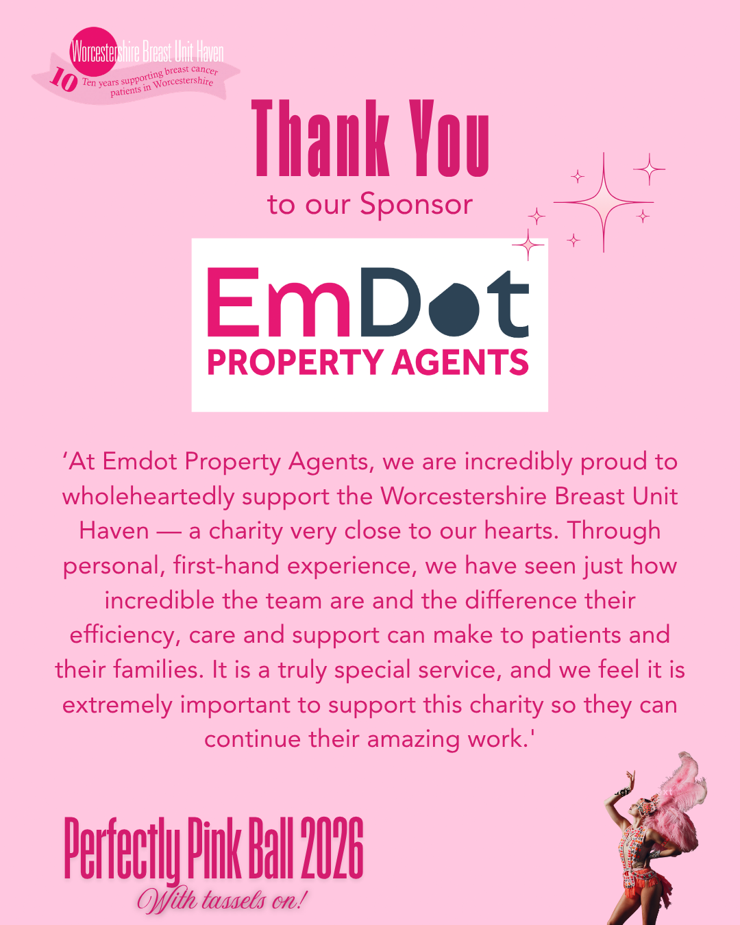 Pink Ball Sponsors - the fabulous Emdot